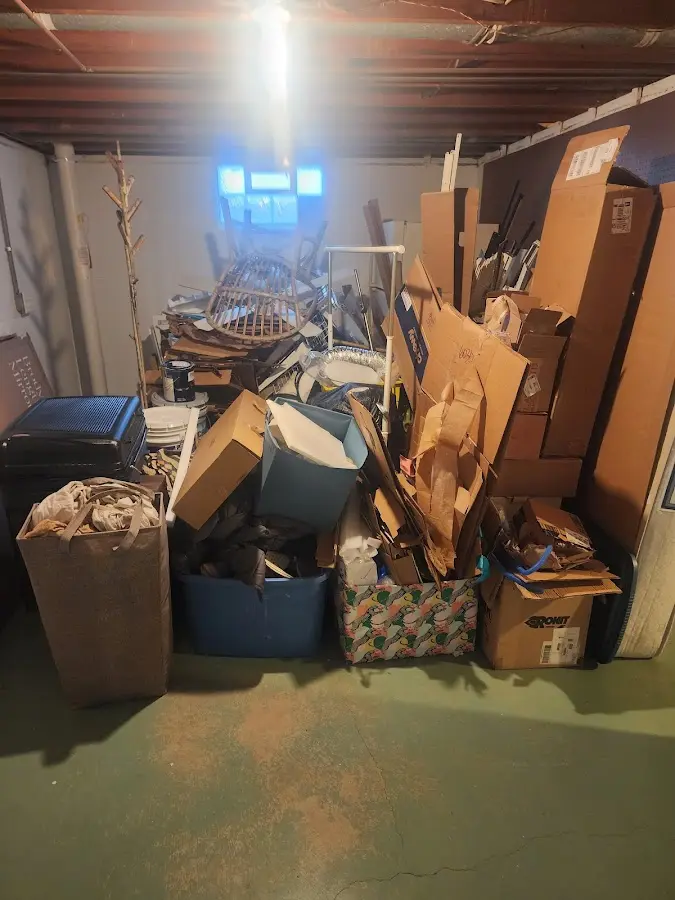 Roll-off dumpster container at job site for 4 Yard Dumpster Rental in Rosemont